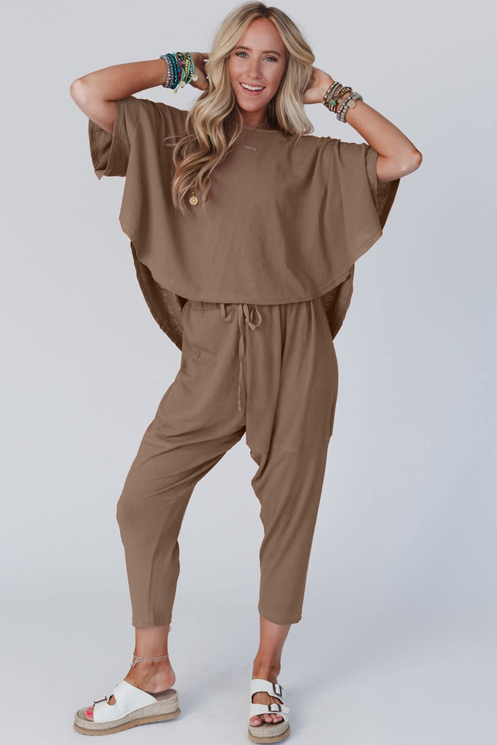 Taupe Loose Fit Lounge Set