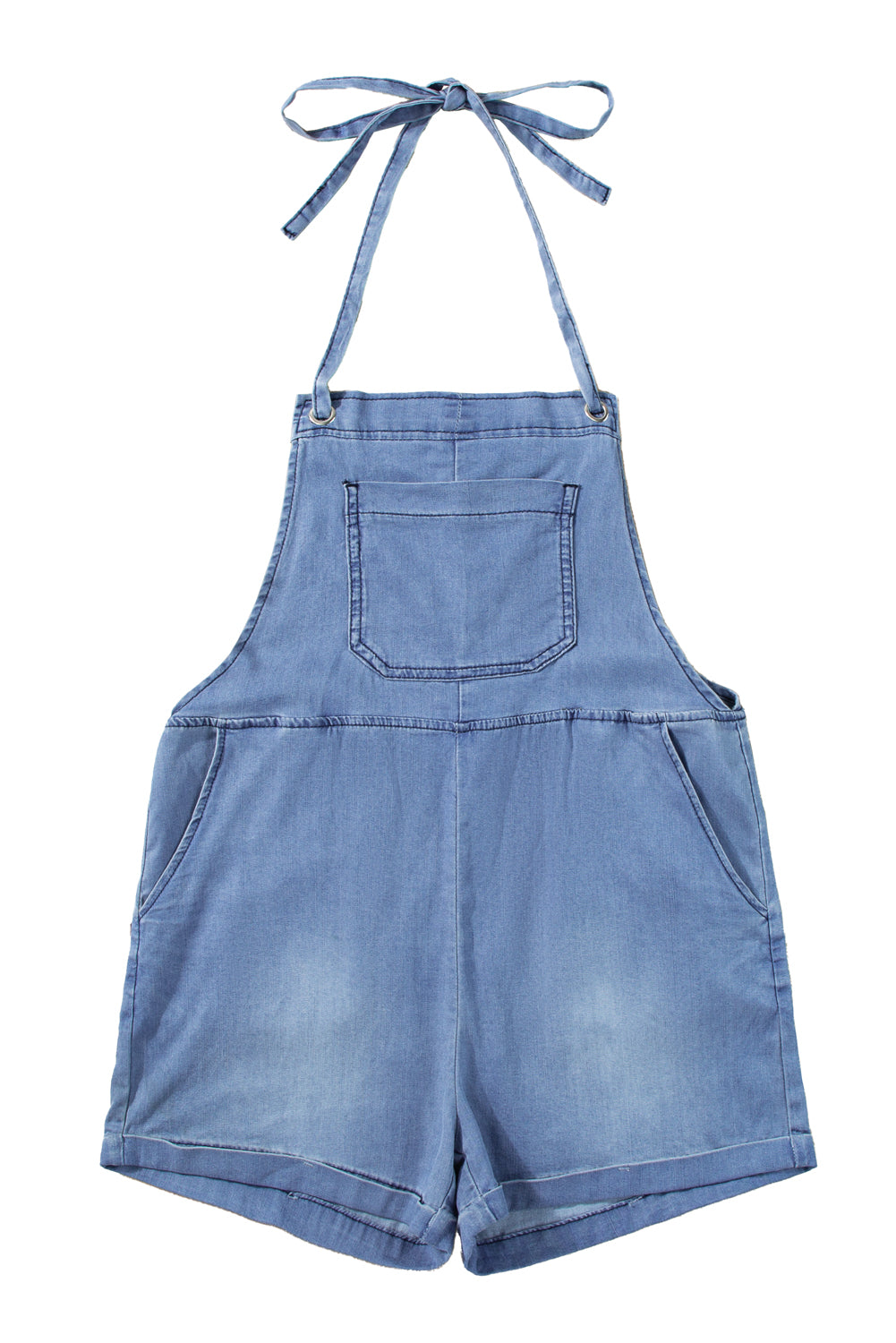 Light Blue Grommet Romper