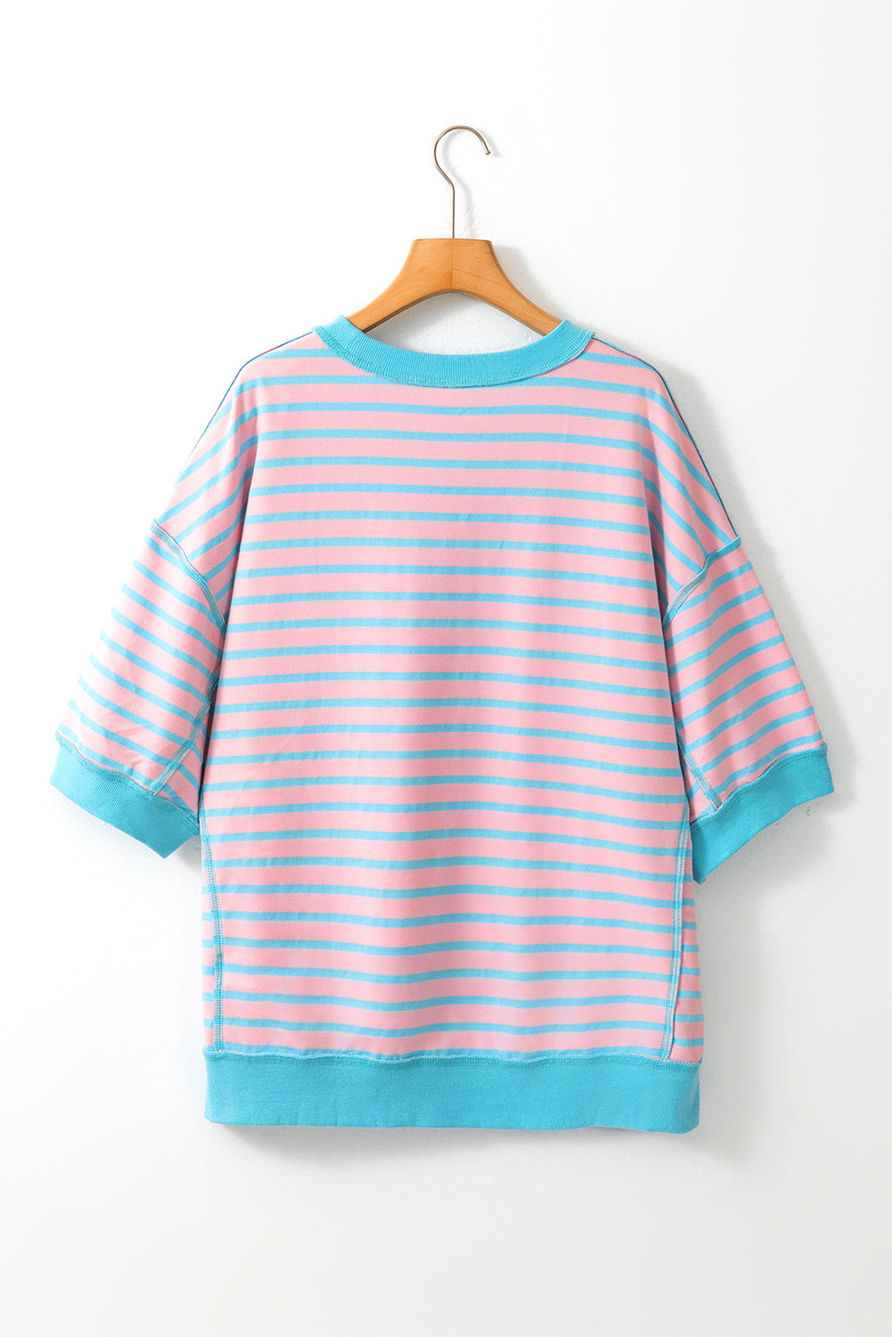 Pink Stripe Oversized Tee