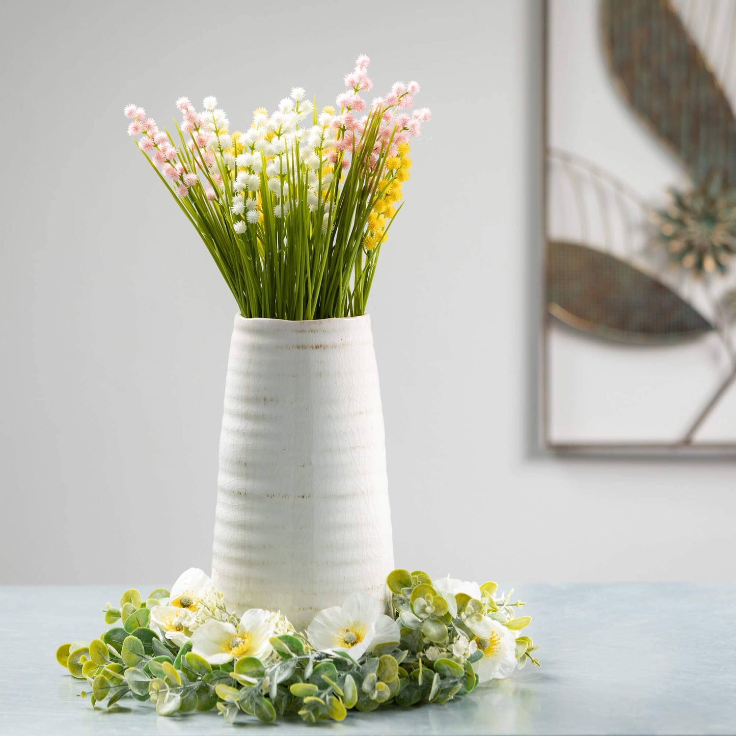 WHITE GLOSSED VASE