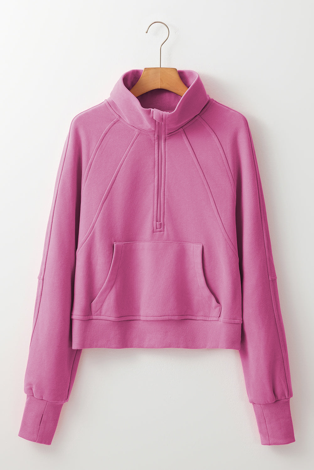 Flamingo Fleece Lined  Sleeve Sweatshirt