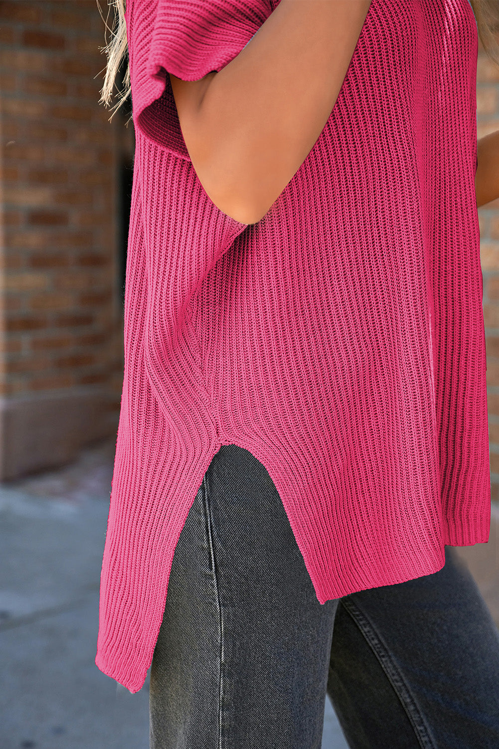 Rose Red Oversized Sweater