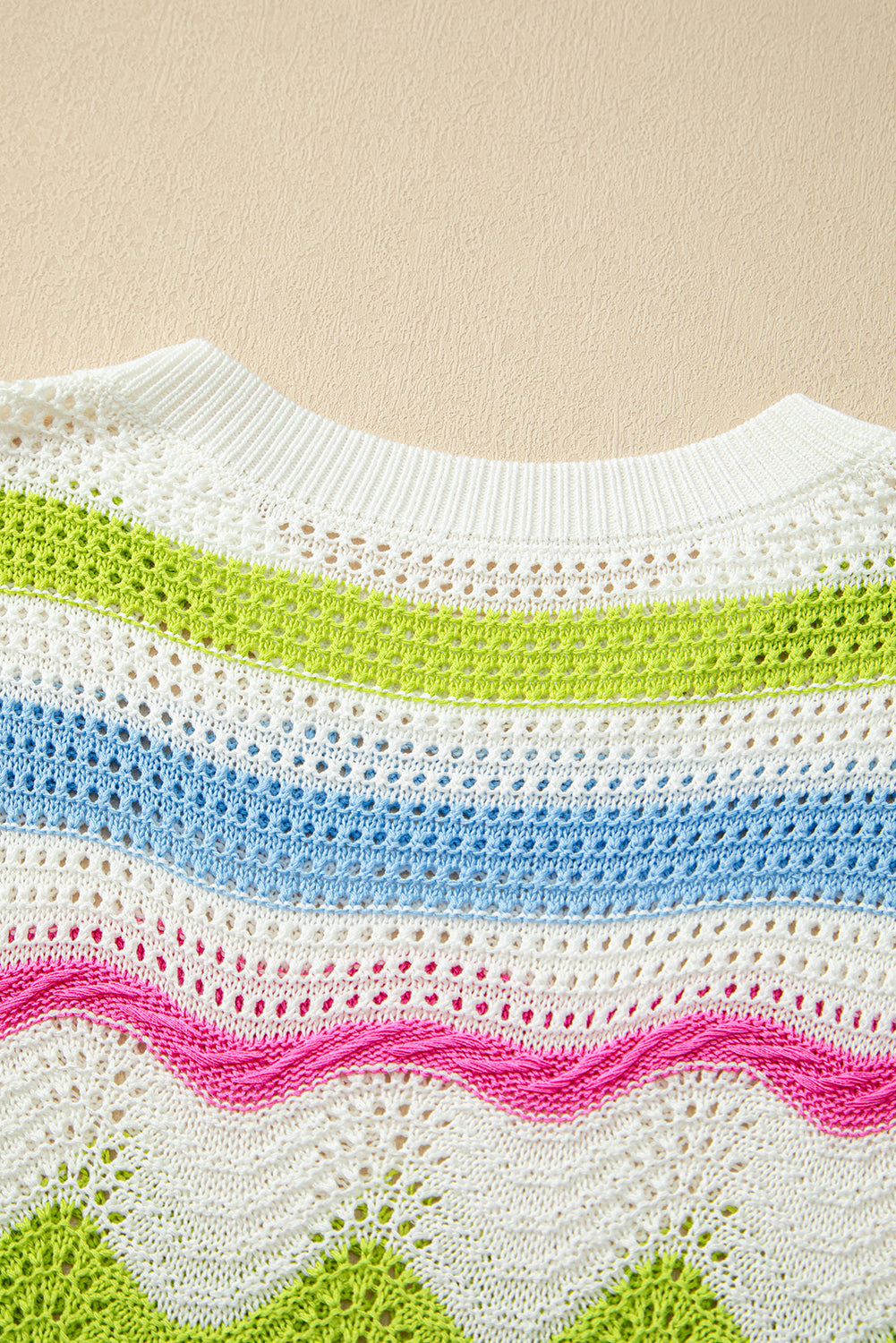 Crochet Knit Sweater Top