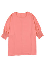 Load image into Gallery viewer, Pink Smocked Wrist Shift Top
