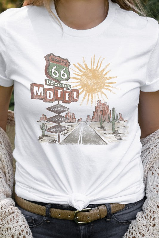 Route 66 Motel Vacancy Road Trip Graphic Tee