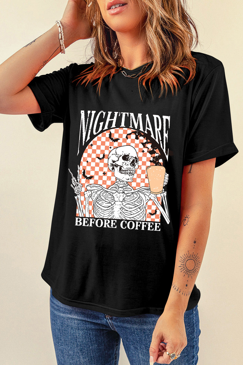 Black Nightmare Before Coffee Tee