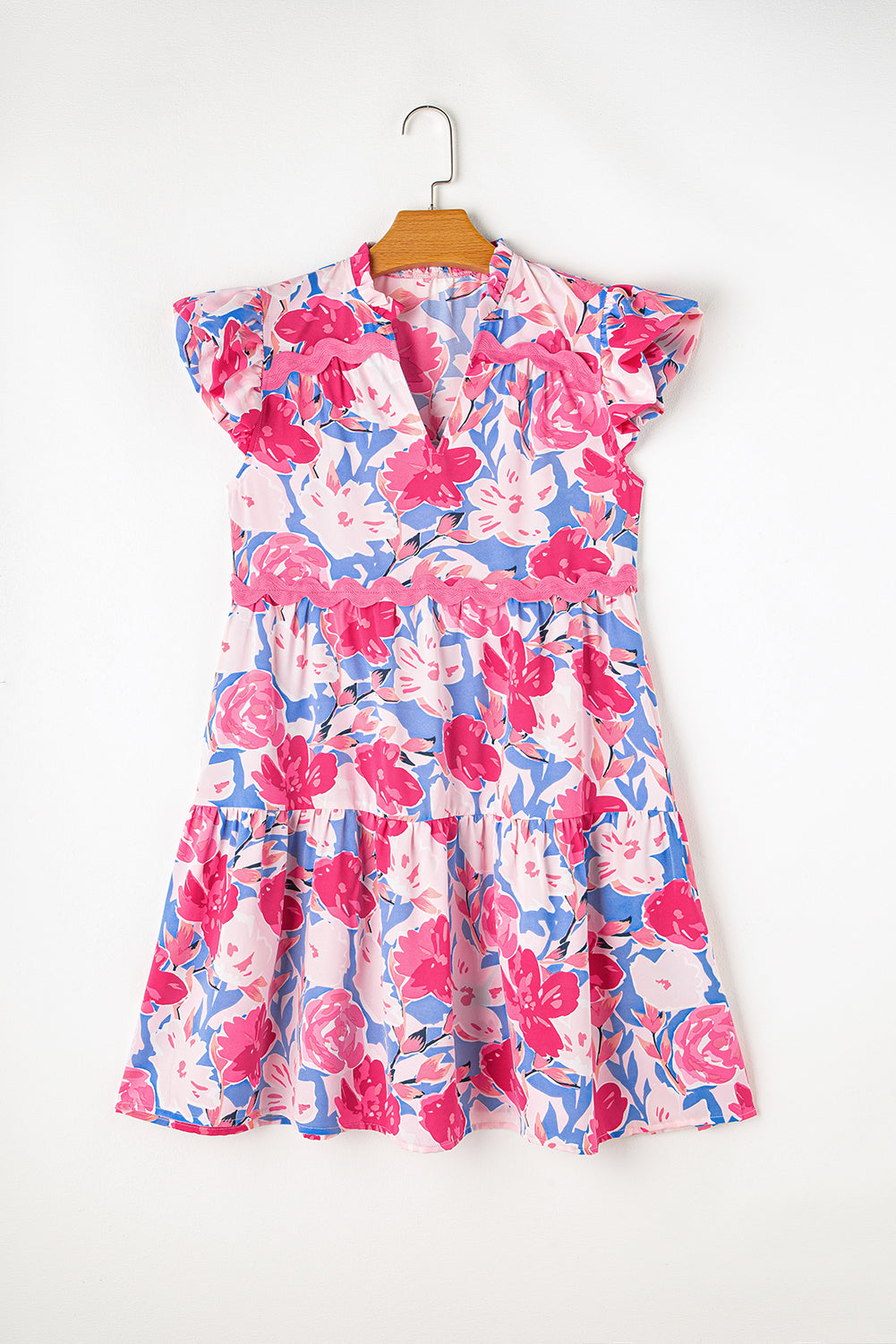 Pink Floral Ric Rac Dress