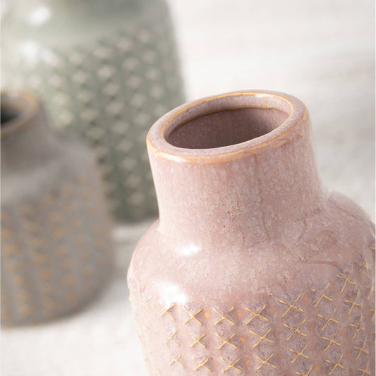 CROSSHATCH PATTERN VASE