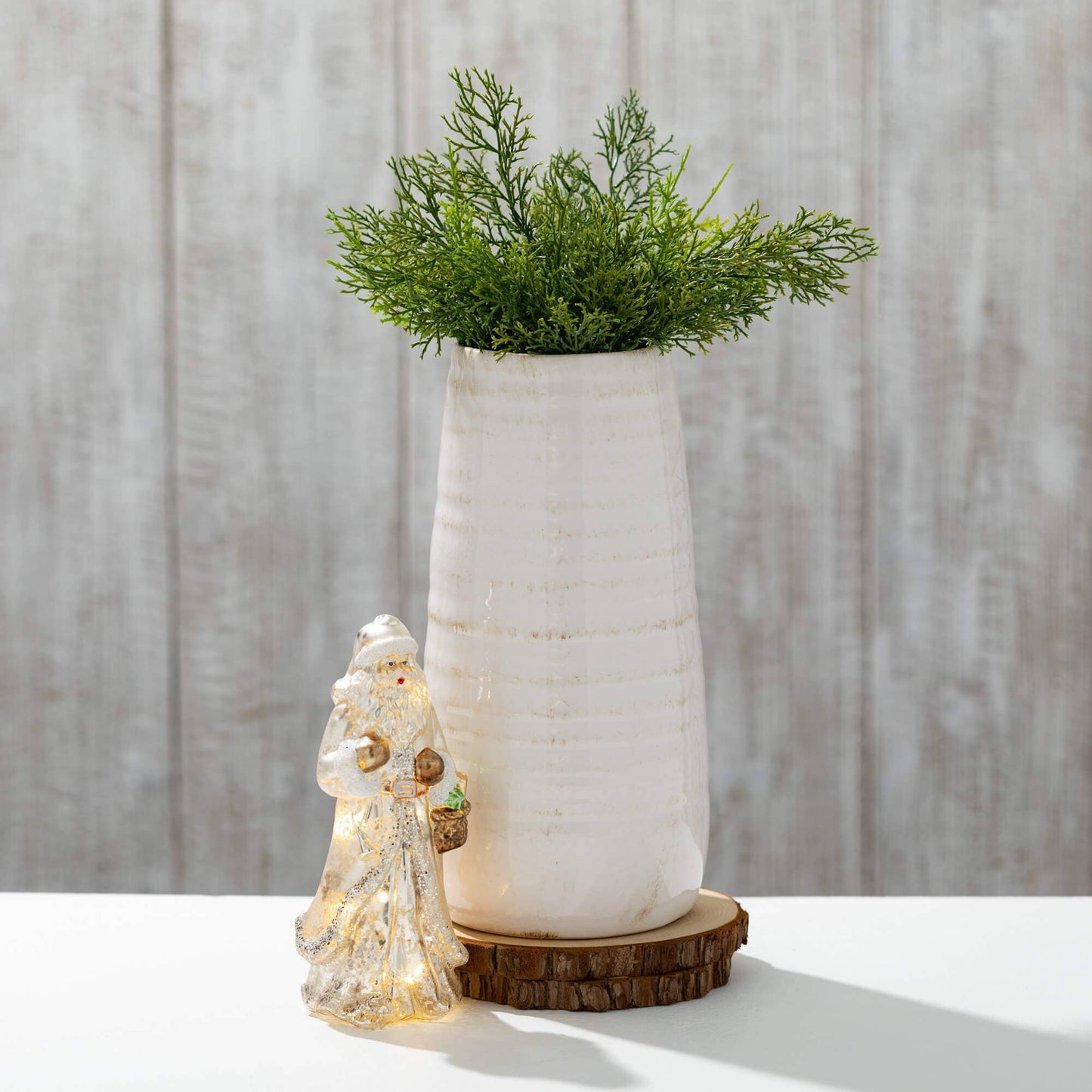 WHITE GLOSSED VASE