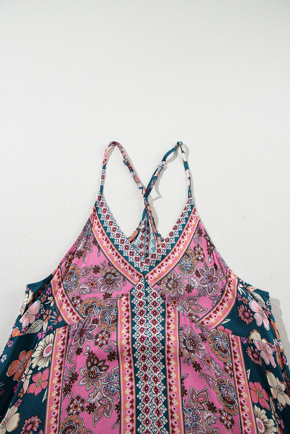 Pink Bohemian Patchwork Sundress