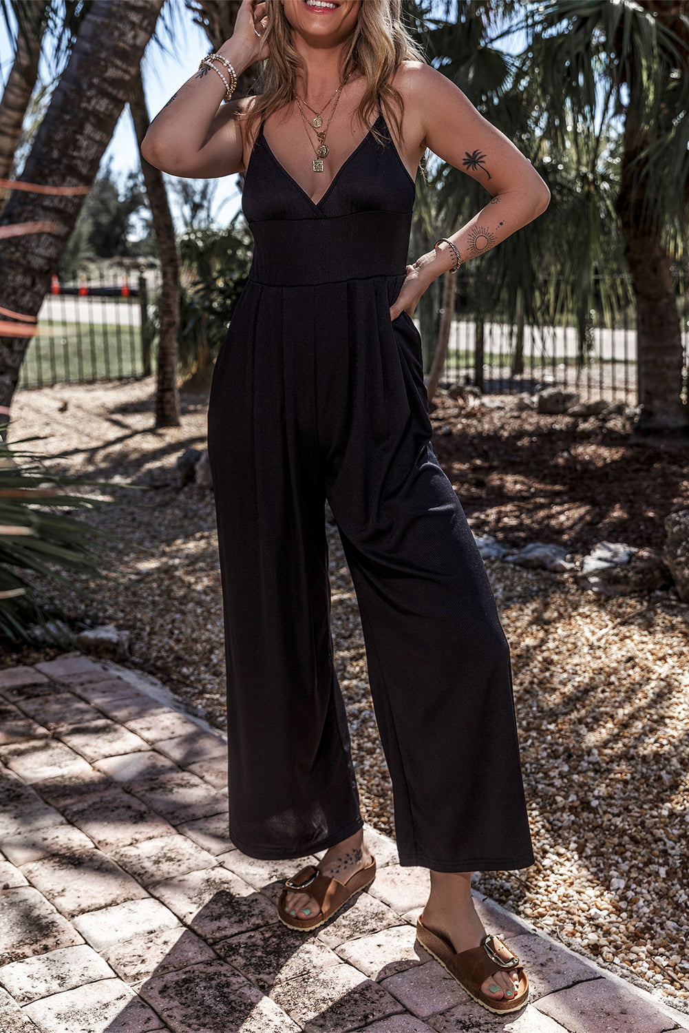 Black Wide Leg Jumpsuit