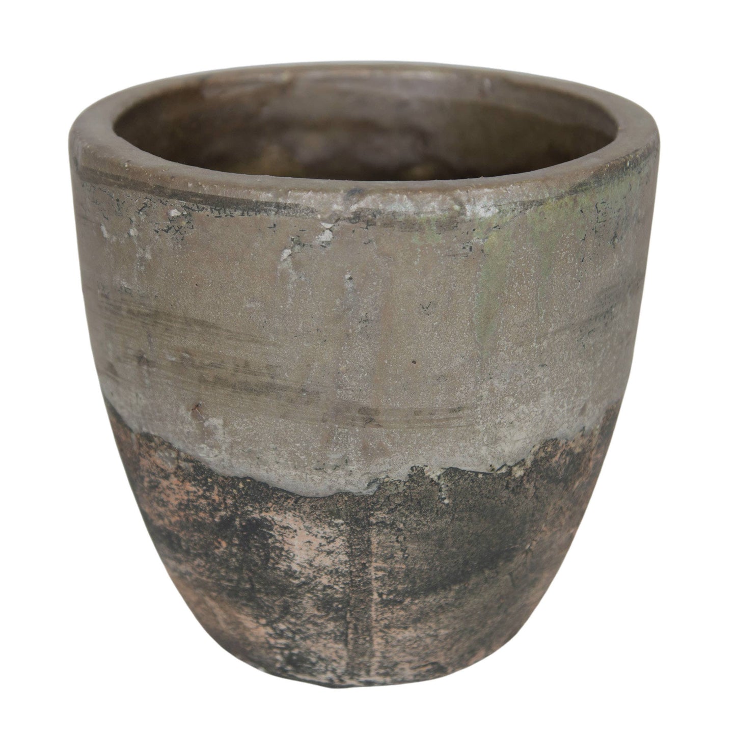 Gita Small Gray Terracotta Garden Planter Pot