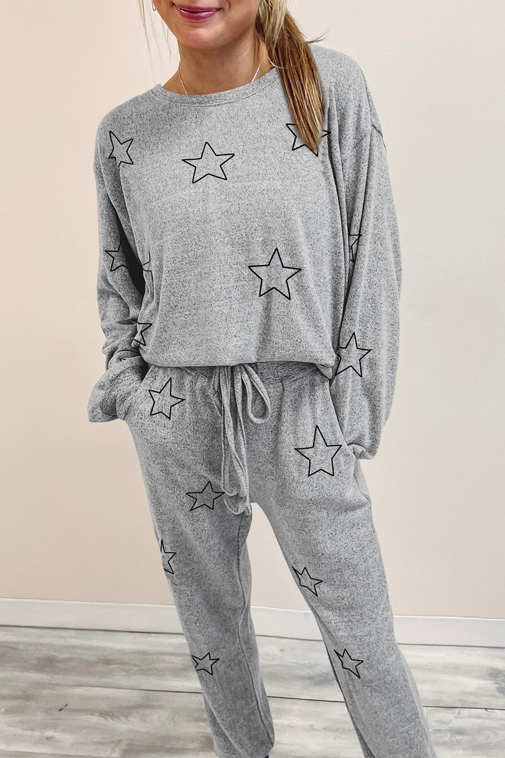 Gray Stars Lounge Set