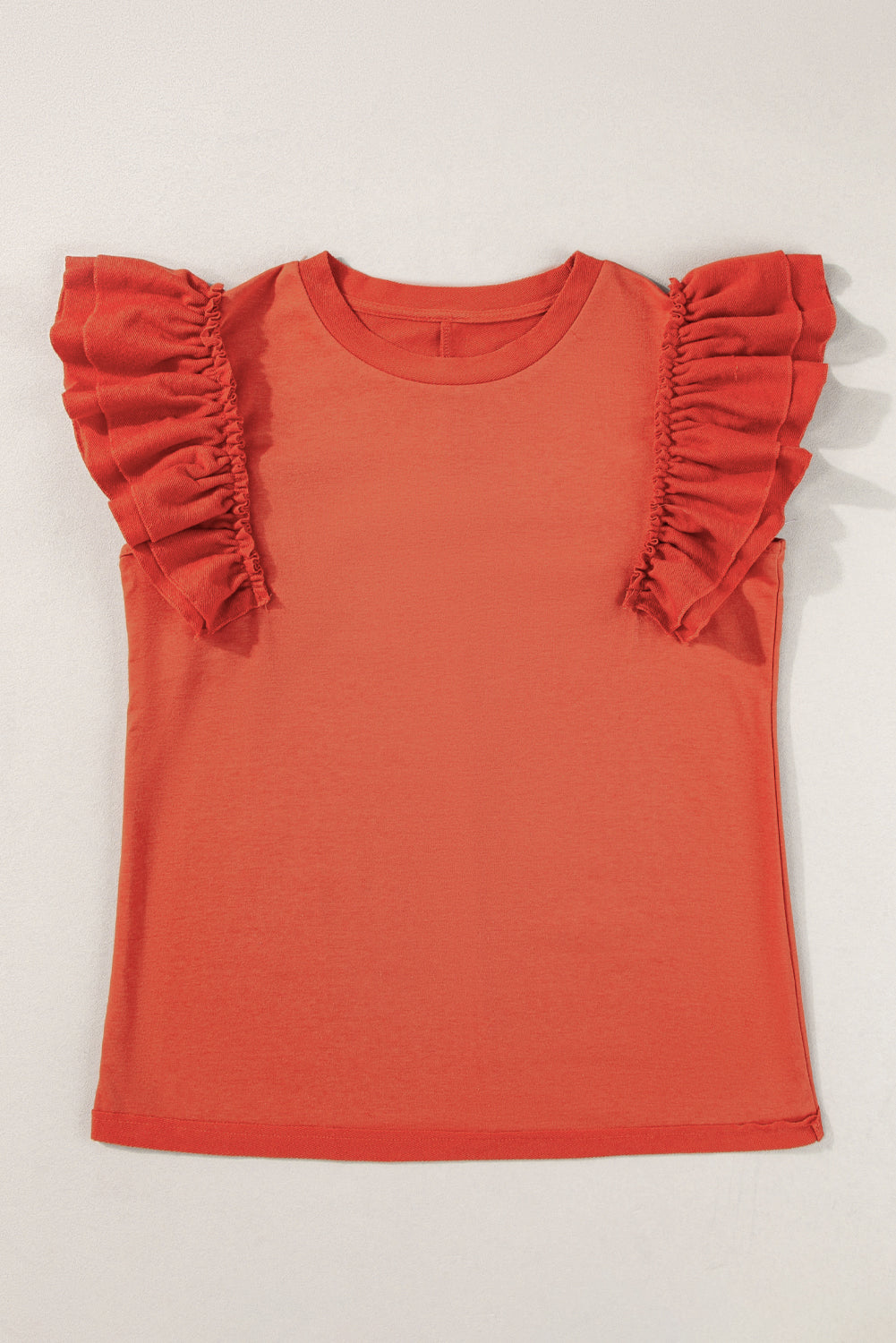 Orange Tiered  Sleeve T Shirt