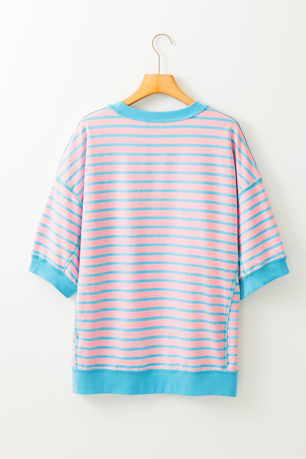 Pink Stripe Oversized Tee