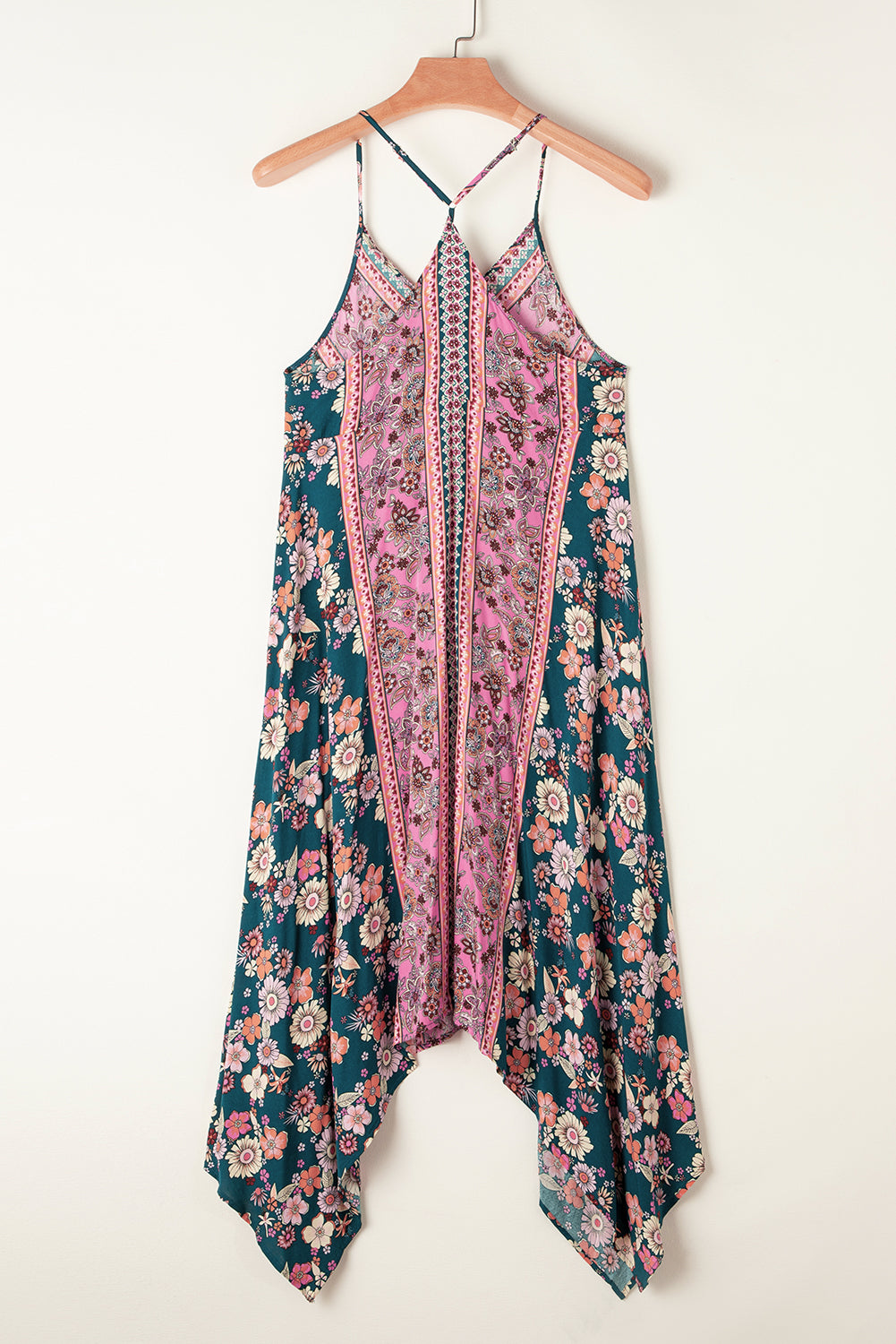 Pink Bohemian Patchwork Sundress