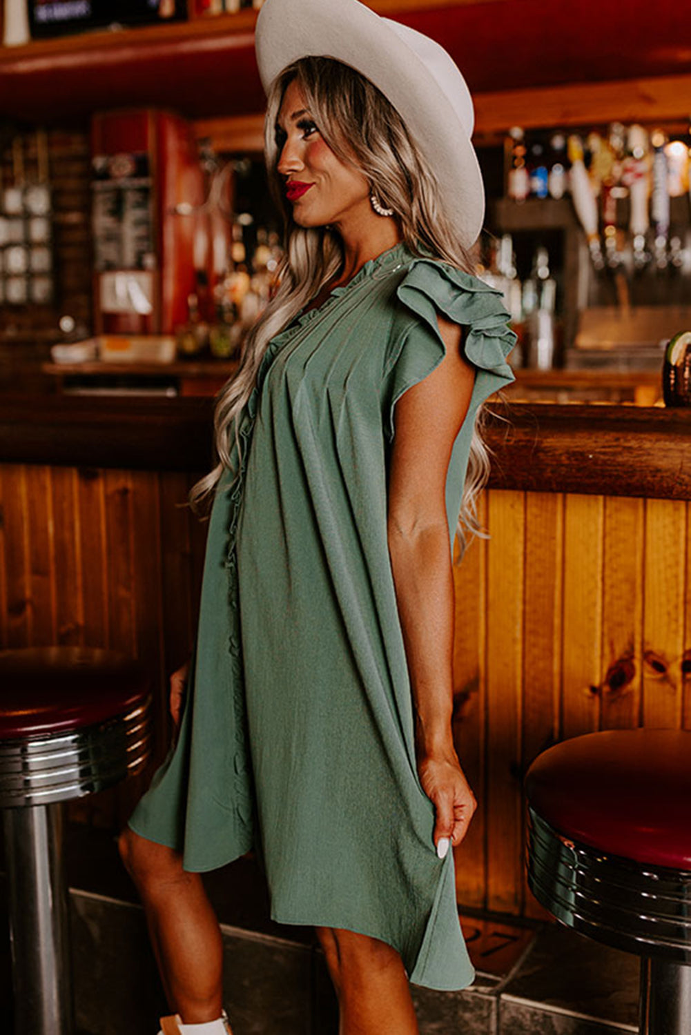 Mist Green Frill Dress