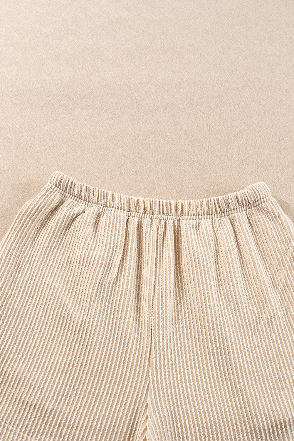 Parchment Corded Knit t Shorts Set