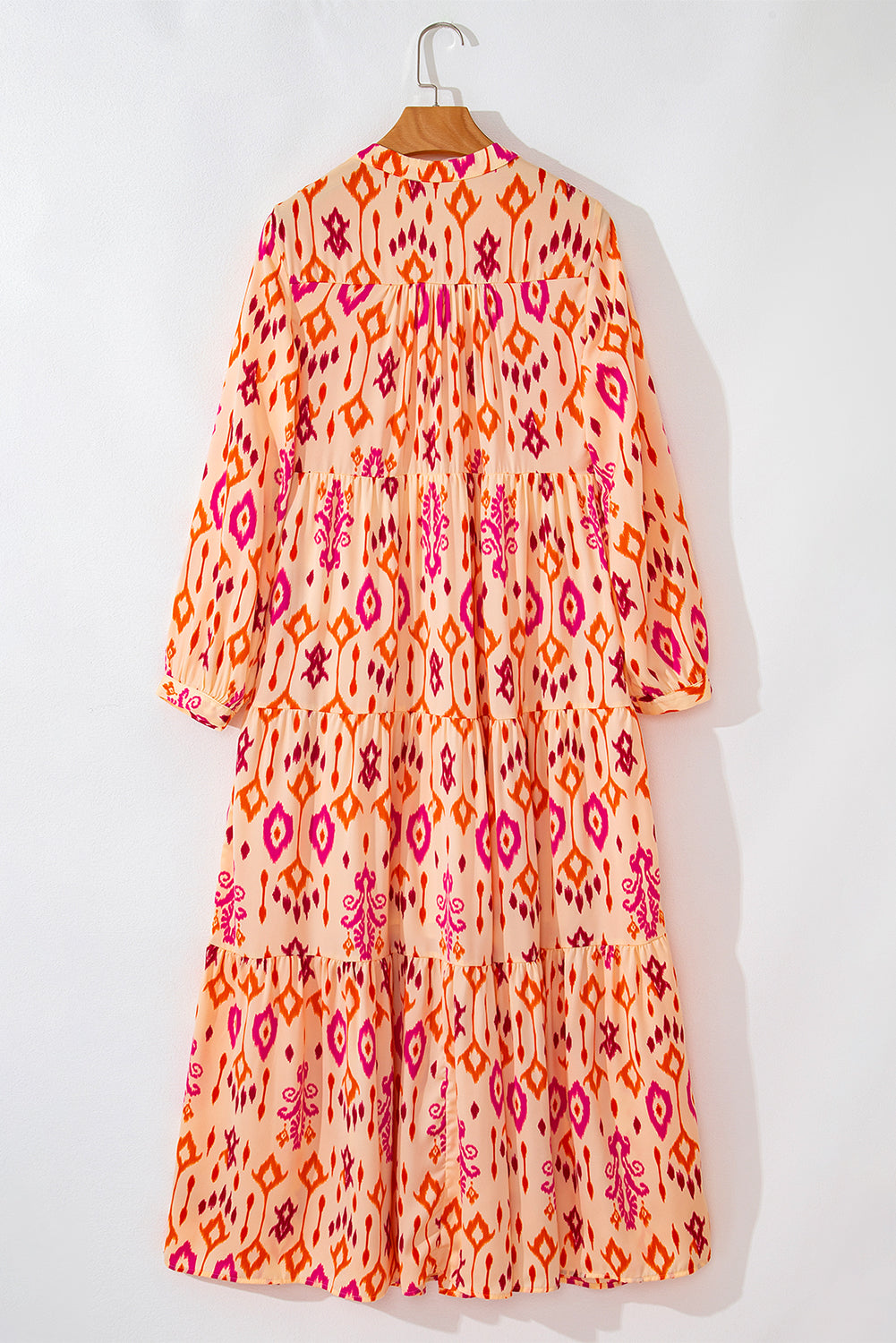 Orange Western Abstract  Maxi Dress