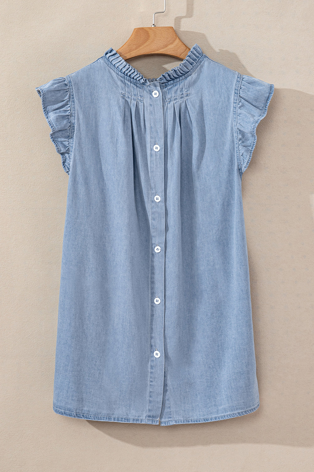 Beau Blue Chambray Top