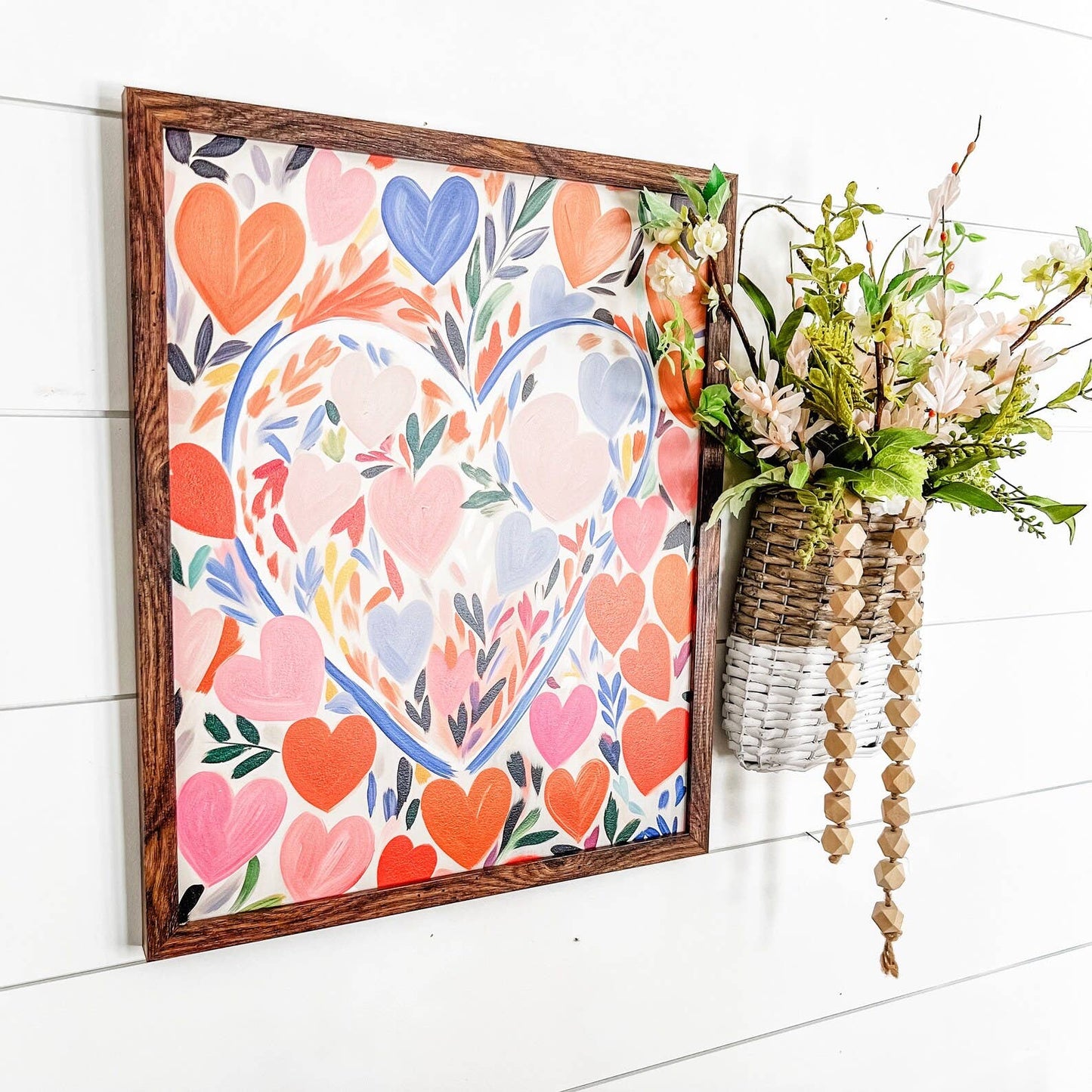 Colorful Hearts Art Print