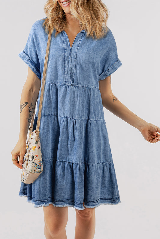 Sky Blue Denim Dress