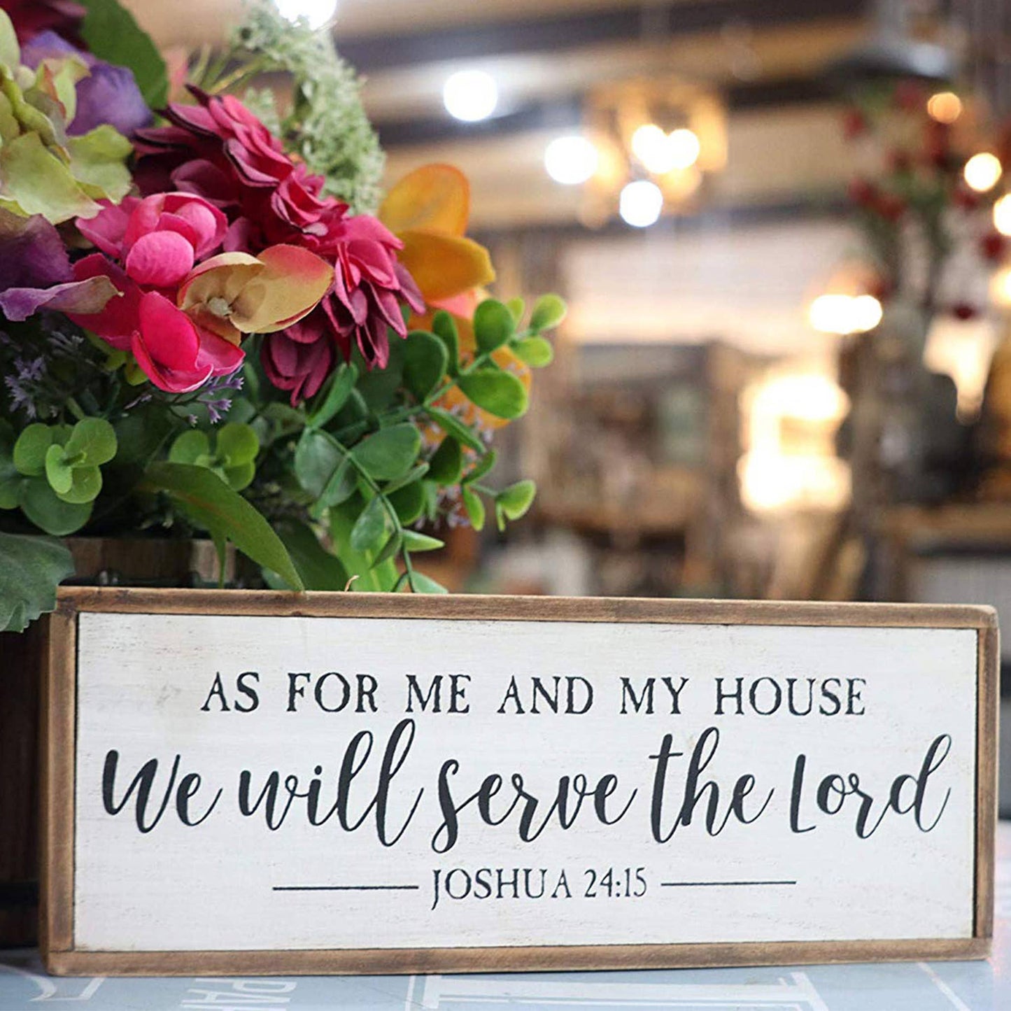 Small As for Me and My House Wood Bible Verse Sign