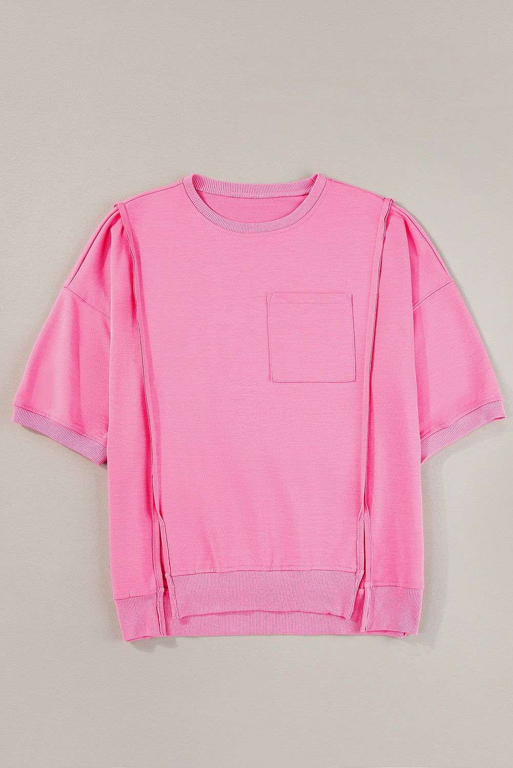 Bonbon Exposed Seam Loose Tee