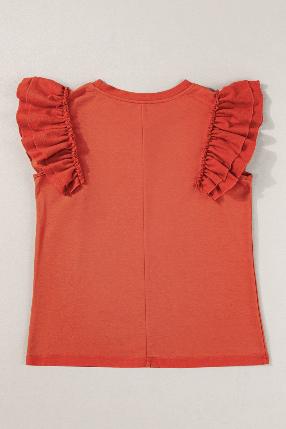 Orange Tiered  Sleeve T Shirt