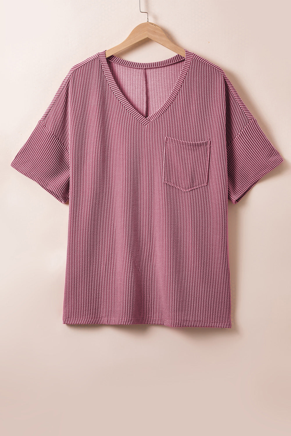 Rose Pink Drop Shoulder Plus Tee - PLUS