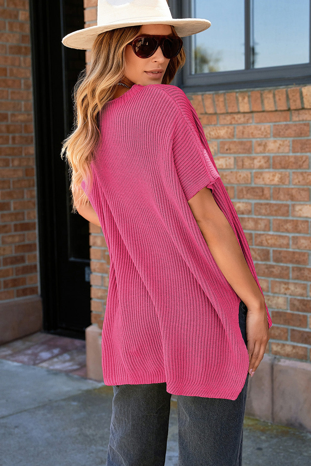 Rose Red Oversized Sweater