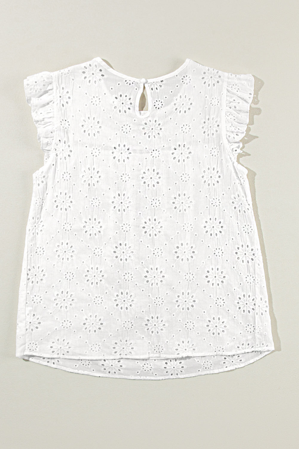 White Eyelet Embroidered Blouse