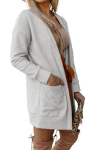 Load image into Gallery viewer, Beige Thermal Waffle Knit Pocketed Cardigan

