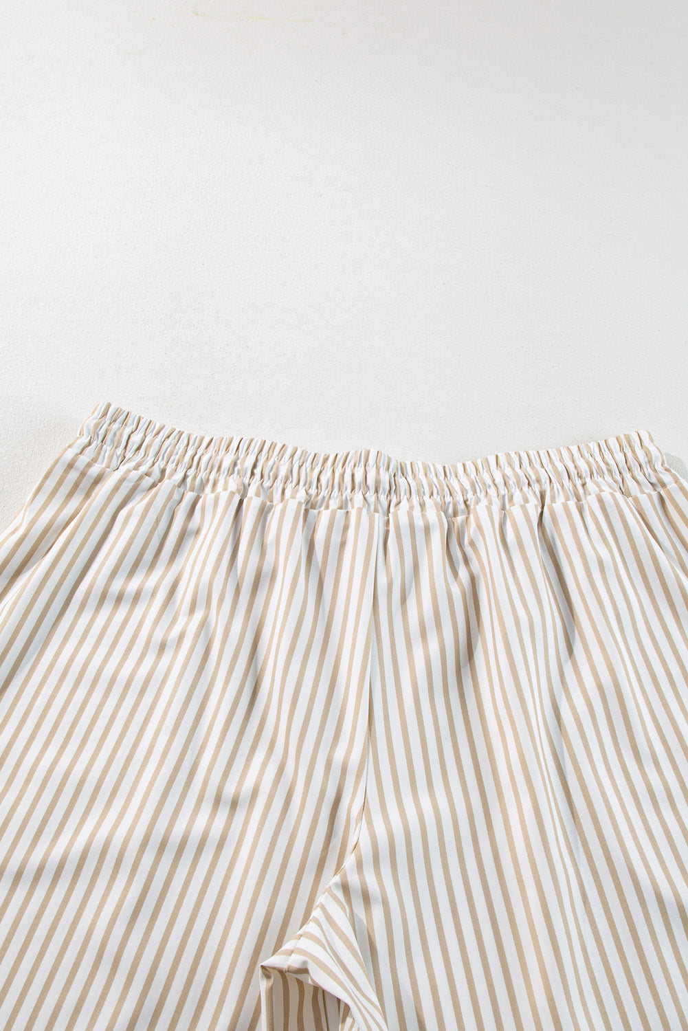 Khaki Stripe Plus Size Wide Leg Pants