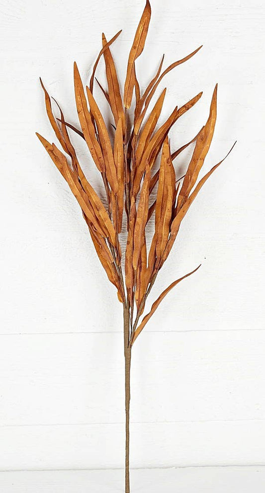 27in Spray-Foam Willow Leaves-Brown-