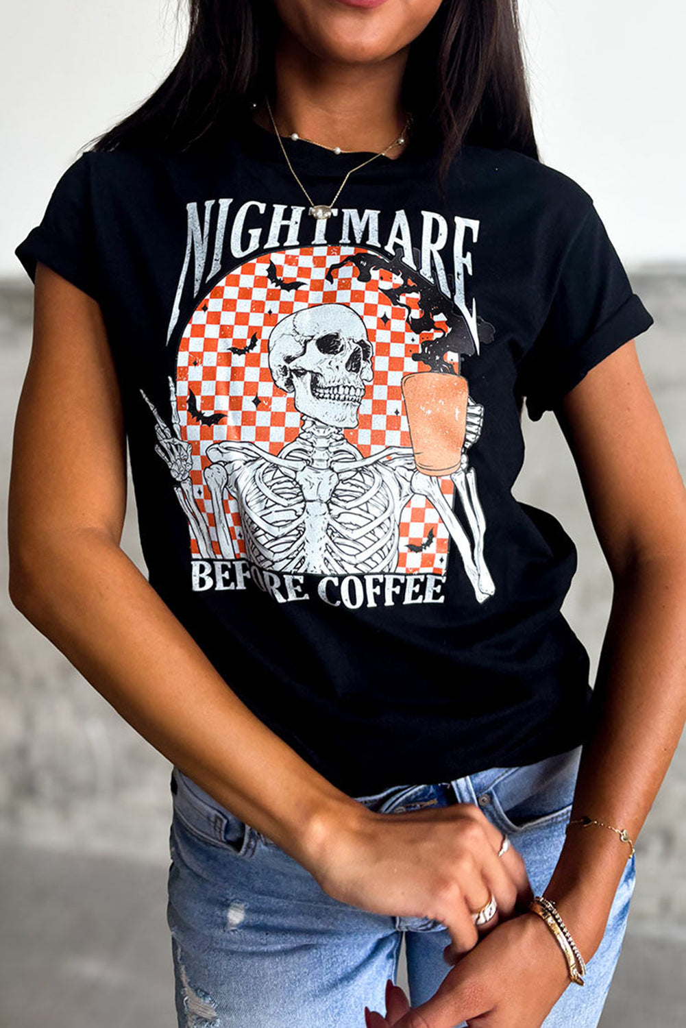 Black Nightmare Before Coffee Tee