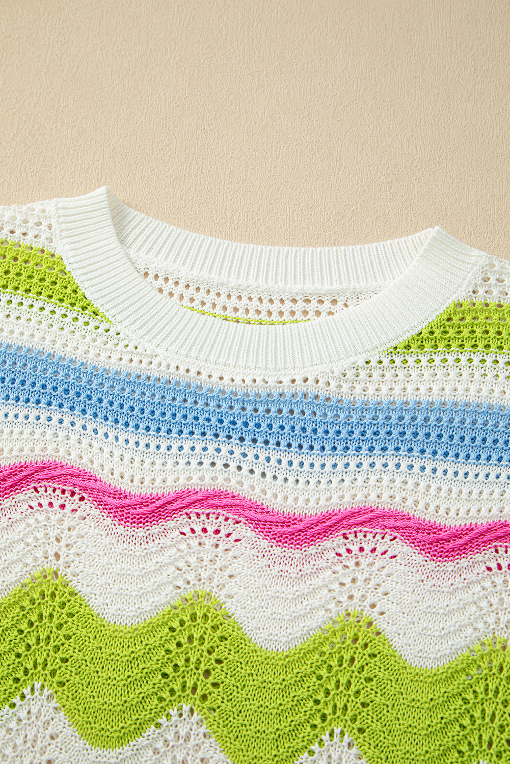 Crochet Knit Sweater Top