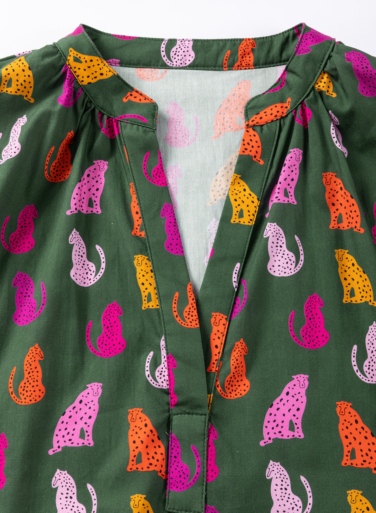 Blackish Green Cheetah Blouse