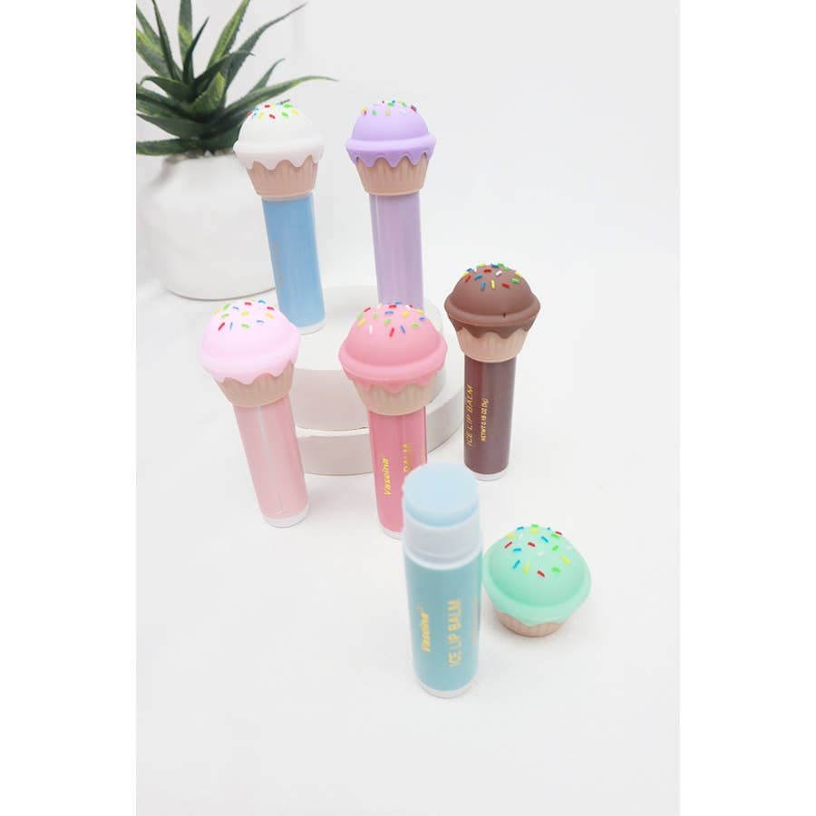 24-Pcs Ice Cream Lip Balm: MIX COLOR / ONE