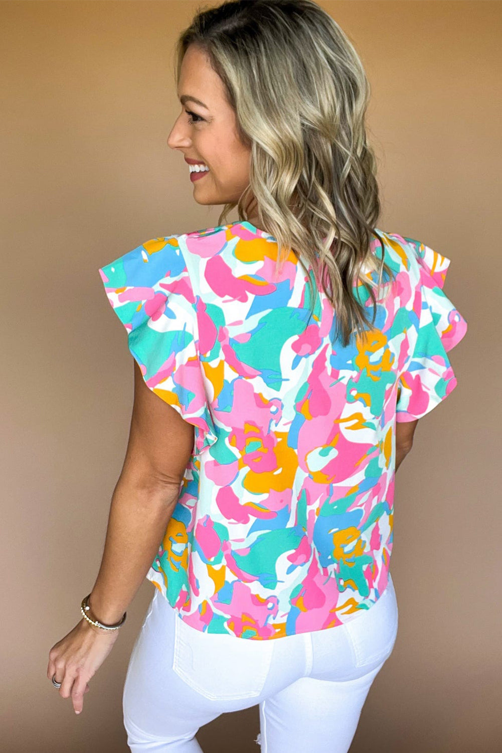 Multicolour Abstract Blouse