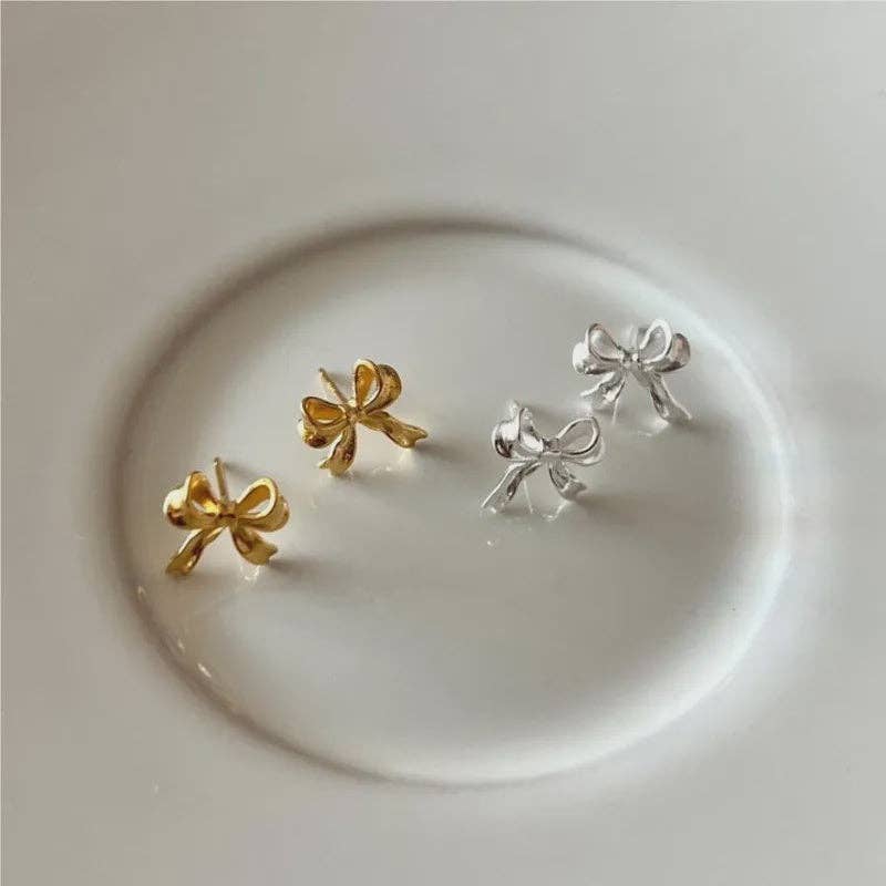 Simply Bow Earrings Sterling