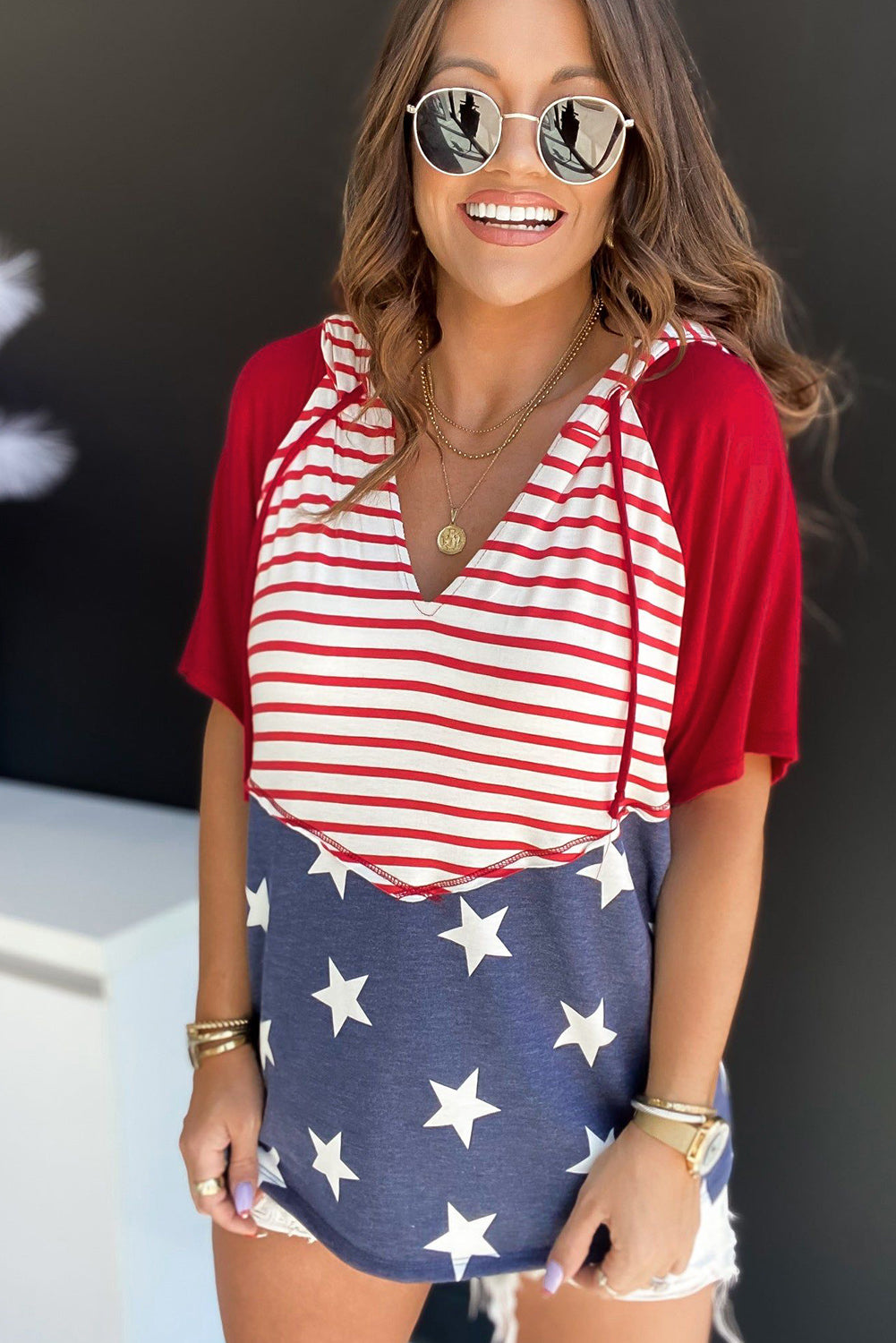 Stars and Stripes Hooded Tee