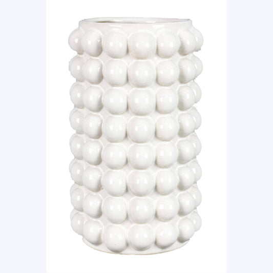 Ceramic Vase with Bead Pattern  (SKU#: 22305)