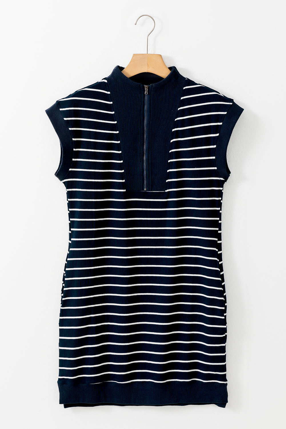 Navy BlueSleeve Mini Dress