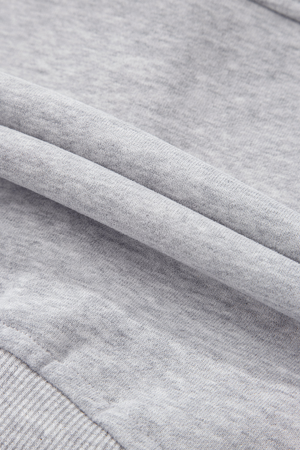 Light Grey Quarter Zip  Sweatshirt