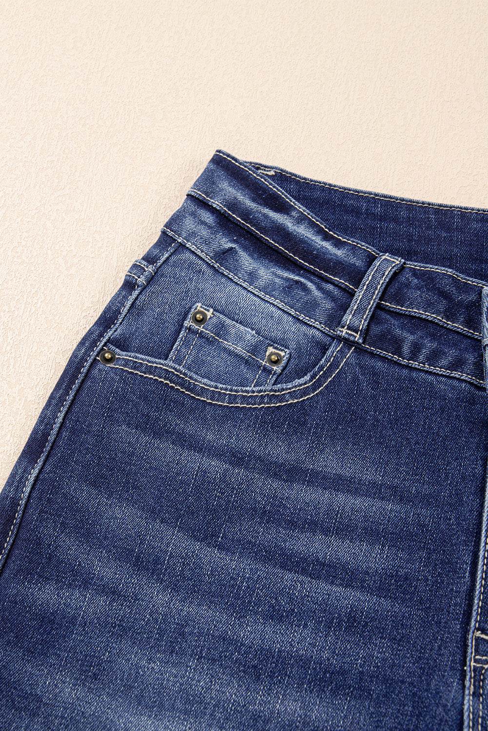 Sail Blue High Rise Flared Jeans