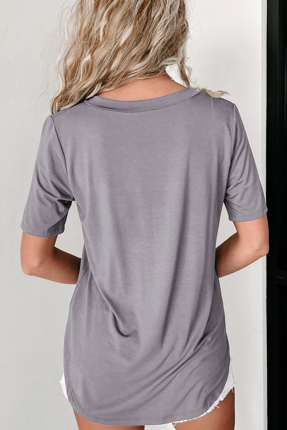 Medium Grey Rounded Hem Tee