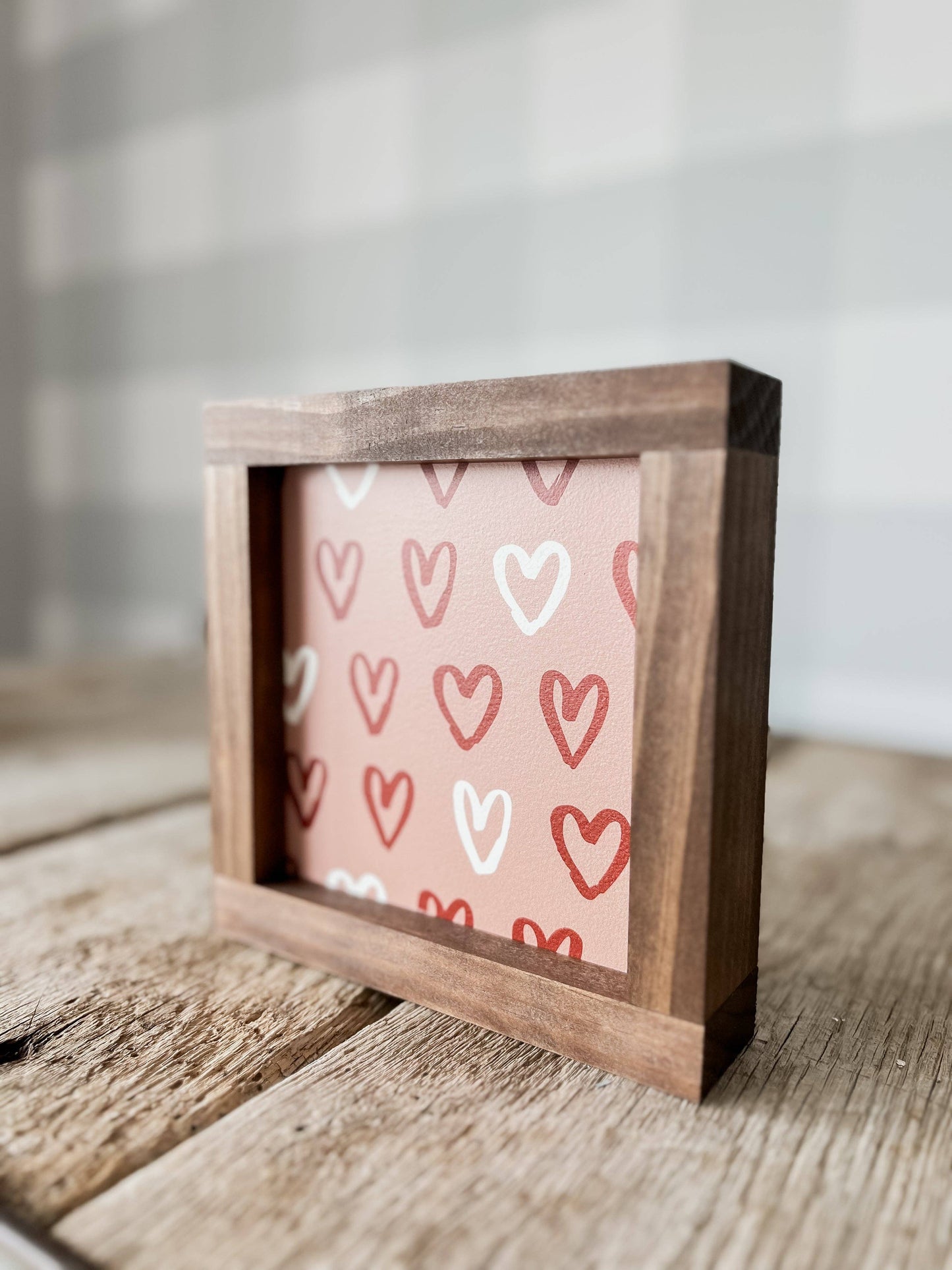 Valentine's Pattern #1 Wood Sign | Valentine's Day Decor