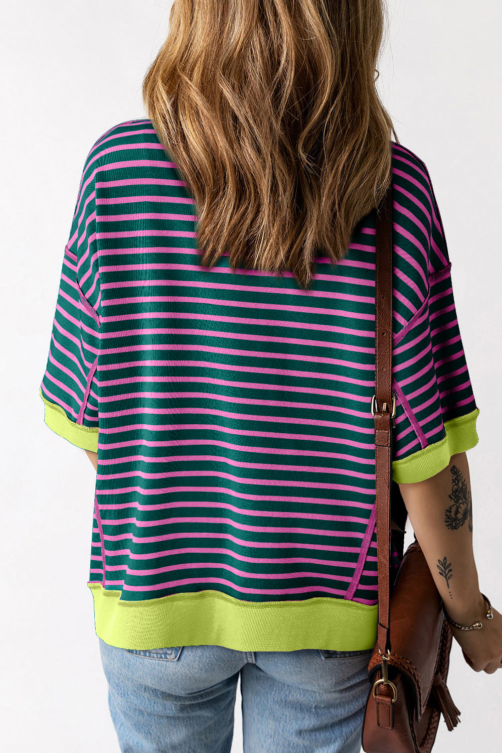 Green Stripe Oversized Tee