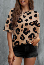 Load image into Gallery viewer, Boyfriend Leopard Print Loose T Shirt

